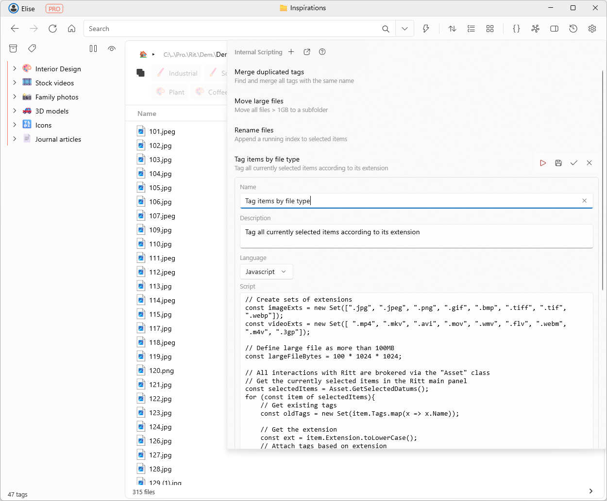 Scripting support