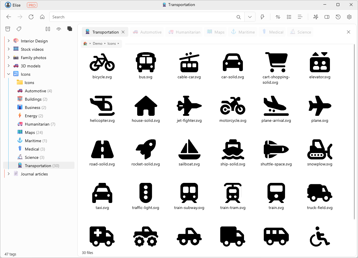 Icon assets